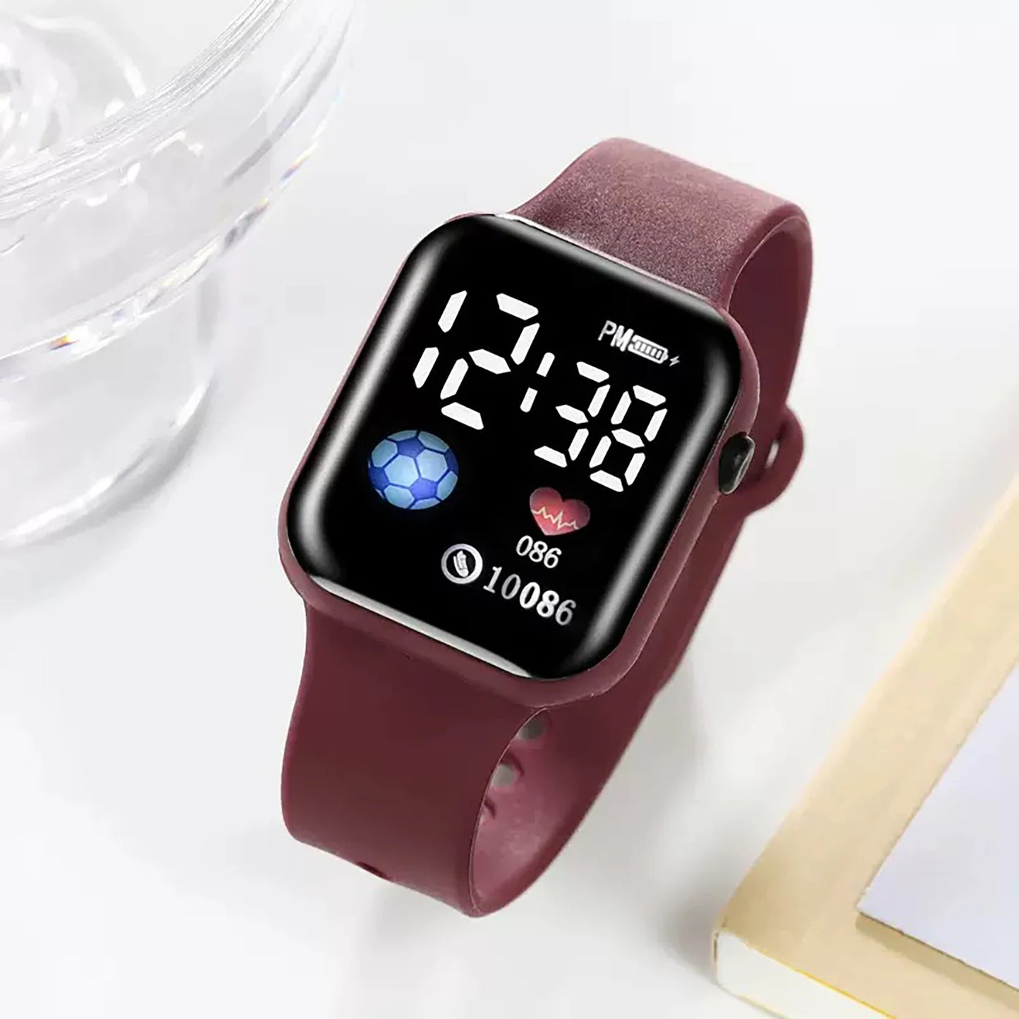 2025New Sport Watch Men Women LED Screen Multi-Country Display Heart Rate Health Watch IP 67 Waterproof Outdoor Fitness Watch